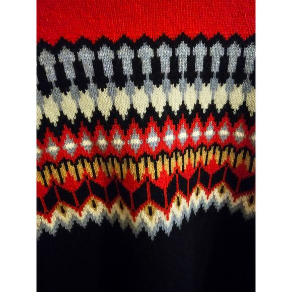 Vineyard Vines Fair Isle Red Navy Blue Mens Festive Classic Crewneck Sweater XXL - Picture 5 of 7